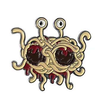 Flying Spaghetti FSM Email Pin Pastafarian Ramen Amuzant Fler Brosa