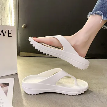 Fund Gros Platforma Flip Flops Pentru Femei Clip In Picioare Papuci De Vara Moale Baie Acasă Sandale Tobogane Piscină Interioară Pantofi De Plaja