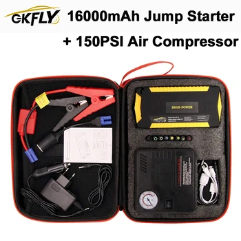 GKFLY 16000mAh Jump Starter Auto cu Compresor Aer Auto 12V Dispozitiv de Pornire Pentru Benzină Diesel Masina Încărcător de Baterie Booster