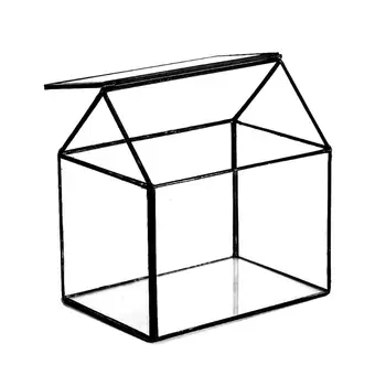 Geometrice Terariu de Sticlă Cutie Handmade Casa Formă de Masă de Sticlă DIY Display Plantat Flori Pervazul ferestrei Oală pentru Suculente Aer Planta