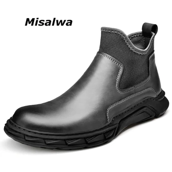 Ghete Barbati Pantofi De Lucru Misalwa Platforma Ciorap De Închidere Bărbați Cizme De Zapada Cap Rotund De Iarnă/ Primăvară Dimensiune Mare 38-46 Dropshipping