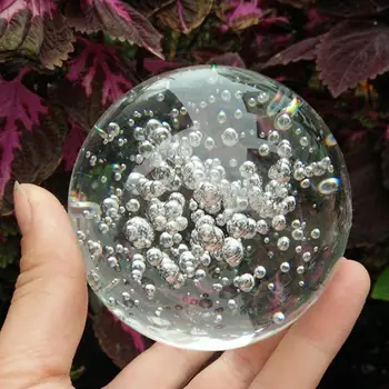 Glob De Cristal Transparent Bule Sfera Faux Cristal Bilă Din Sticlă De Birou Acasă Ornament Decor Glob De Cristal Decor Meserii 2021