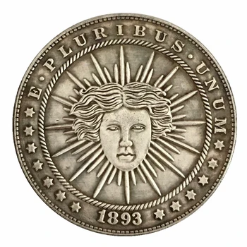 Hobo Nichel 1893-S UNITE ale americii Morgan Dollar COIN COPIA Craniu de Monede de Tip 183