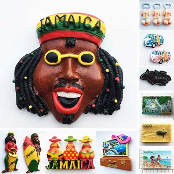 Jamaica Suveniruri Turistice magneți de frigider Magnetic Frigider Autocolante fata fierbinte deschizator de sticle 3d Stereo acasă decorare Meserii