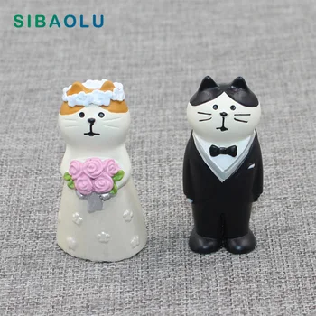 Japonia Zakka Decole Cat figurine Miniaturale Pisoi statuie Decor Acasă Mini Zână Grădină de Rasina de artizanat jucărie cadou Ornamente Auto