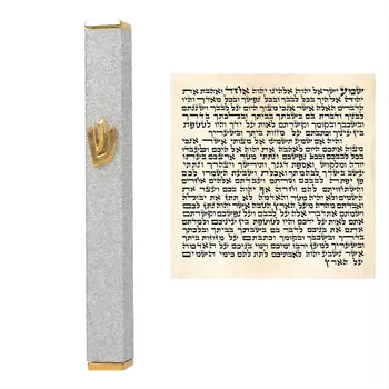 Judaica Clasic De Aluminiu Argintiu Usa Mezuza Caz Evreu Cadou De Casă Nouă Pentru Decor Acasă Decorare Auto Cu Scroll