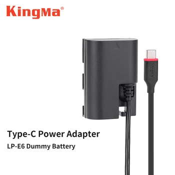 KingMa LP-E6 LP-E6NH USB Tip-C Dummy Putere Baterie Adaptor Pentru Canon EOS R5 R6 5DS R 7D 6D 5D3 5D4 90D 80D 70D 60Da Camera