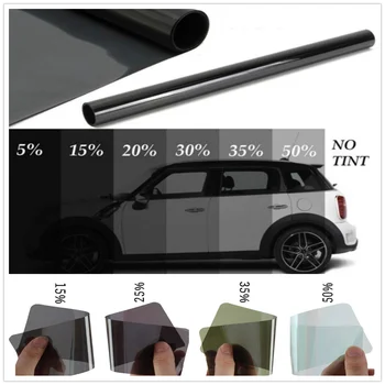 LVT 5%-50% Negru Geamul Mașinii Folii Tentă Nuanțare Film Auto Căldură Acasă & UV Bloc de Sticlă Autocolant Fereastra Tentă Film Adeziv Auto
