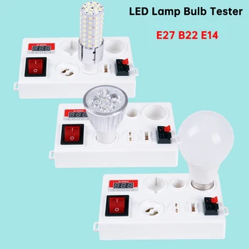 Lcd Led Tester E27 B22 E14 LED Lampă Bec Lampa Led Tester Tester de Testare Cutie Portabila Handy Mini Lampa Led Tester cu LED-uri de Afișare
