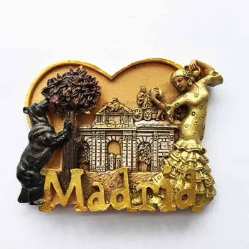 Madrid Urs Copac Capsuni Turistice Suvenir Magnet Magnet De Frigider Spaniolă Artizanat