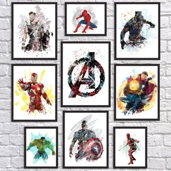 Marvel Arta de Perete HD Tipărite Avengers Poze Panza Home Decor Spiderman Modular Tablou Fara Rama Cuadros Pentru Camera de zi