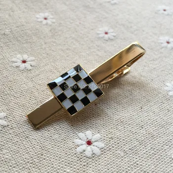 Masonice Zidari Negru Carouri Alb Covor Podea Albastru Lodge Rever Email Clipuri Cravată pentru Francmason Pavimentul cu Mozaic