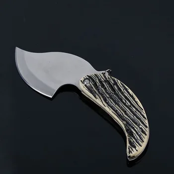Mini Folding Blade Cuțit de Supraviețuire Cutite Tactice Frunze-tip se Răsucesc în aer liber, Instrumente de Tăiere Buzunar Defensiv Cuțit de Vânătoare