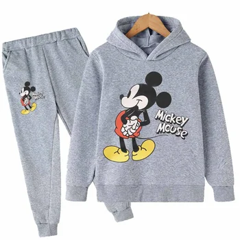 Moda Pentru Copii Haine De Toamna Mickey Mouse Fete Minnie Hanorac+Pantaloni Lungi Sport Haine Copii, Trening Copii Îmbrăcăminte Copil Seturi