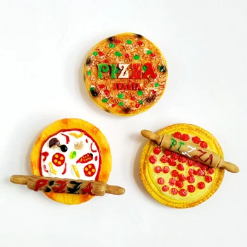Mână-pictat de Fructe Și Legume Pizza 3D Frigider Magneți de Suveniruri Frigider Autocolante Magnetice Cadou
