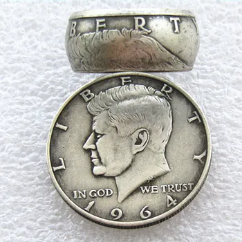 NE Kennedy 1964 Jumătate de Dolar Monede Inel de aliaj de cupru-nichel Manual În NOI Dimensiuni 6-14