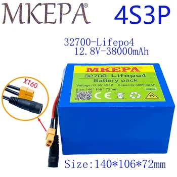 NOI 32700 Lifepo4 Baterie 4S3P 12.8 V 38Ah cu 4S 20A Max 60A Echilibrat BMS pentru Barca Electric de Alimentare Neîntreruptă