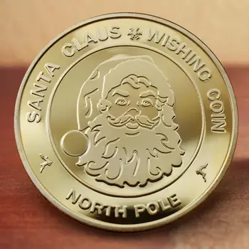 NOU Mos Craciun care Doresc Monede de Colectie Placat cu Aur de Suveniruri Monede Polul Nord Colecție Cadou Craciun Fericit Monedă Comemorativă