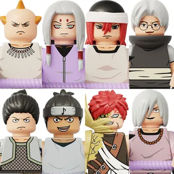 Naruto, Sasuke, Kakashi Akatsuki cărămizi, Blocuri de desen animat Anime Mini Figurine Capete de Asamblare Jucarii copii Crăciunul Cadouri