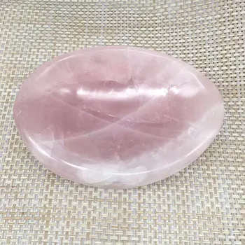 Naturale cuart roz castron lustruit cristale minerale scrumiera pietre pretioase pietre de vindecare decor fin