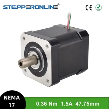 Nema 17 Arbore Tubular Motor pas cu pas 48mm Bipolară 0.36 Nm(42.49 oz.în) 1.5 42 Motor 4-plumb pentru DIY CNC 3D Printer
