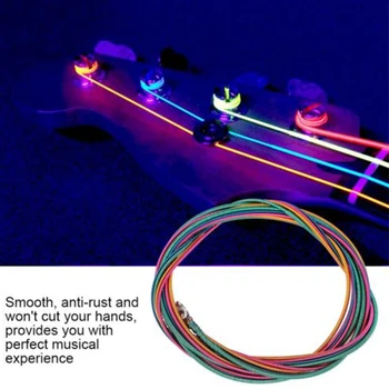 Noi 4 de Colorat String Bass Electric Set de Siruri de caractere Chitara Siruri de caractere Setat Lumina Ecartament .046 Să .100 DIY din Oțel Inoxidabil Set de Siruri de caractere
