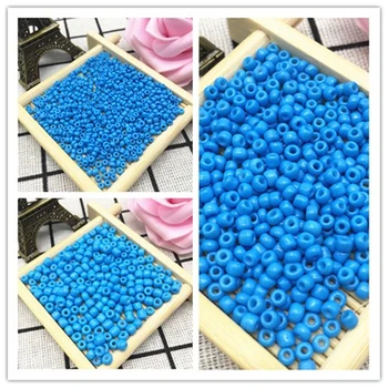 Noi DIY 2mm/3mm/4mm 1000/500/200pcs Sticlă cehă Semințe Margele Spacer Bijuterii Montarea Cer Albastru
