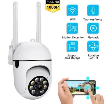 Noi PTZ 2.4 G wireless IP Camera de Supraveghere de Interior, Zoom Digital AI Omului Detecta Camera Wireless H. 264+ Audio de Securitate CCTV aparat de Fotografiat