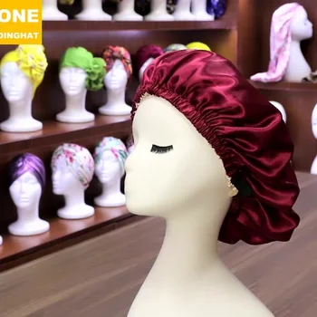 Noi Satin Hair Capac Pentru Dormit Invizibil Plat Imitație De Mătase Rundă De Îngrijire A Părului Pentru Femei Pălării Ceremonia De Buton Reglare Noapte Pălărie