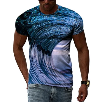Noi Vara Surf Model T-shirt Personalitate Frumos Casual Tendință de Moda de Top Strada Imprimare cu Mâneci Scurte Gât Rotund Îmbrăcăminte