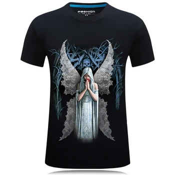 Noua Moda Înger Imprimate 3D T-shirt pentru Bărbați/Femei de Vara harajuku tricou 100% Bumbac Topuri Casual, Teuri din Asia marimea S-6XL camiseta