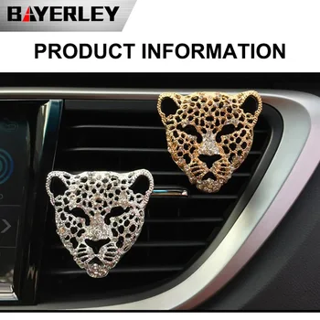 Odorizant Auto În Auto Interior Decor Aroma Masina Difuzor Vent Clip Diamant Leopard Parfum Solid Bling Auto Accesorii Auto