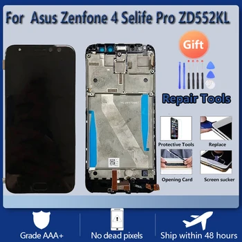 Pentru Asus Zenfone 4 Selfie Pro ZD552KL ecran LCD de asamblare cu fața caz atingeți sticla, Z01MD Display LCD original Alb Negru
