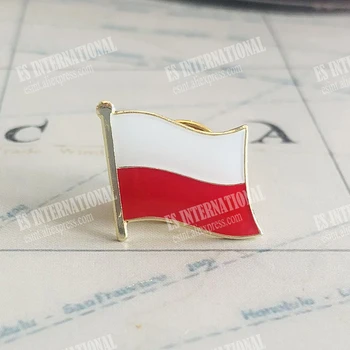 Polonia Drapelul Național Ace De Rever Epoxidice Cristal Metal Emailat Insigna Vopsea Brosa Suvenir Costum De Personalitate Comemorative Cadouri