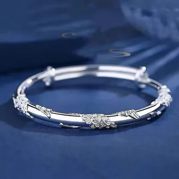 Popular brand de argint 925 floare flori brățară brățară pentru femei de moda de petrecere nunta bijuterii Reglabil nobil cadou