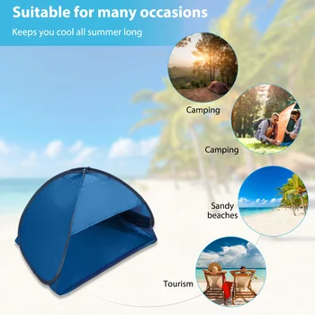 Portabil în aer liber Camping Beach se Confrunte Cort Respirabil pentru Camping Mini parasolar Corturi Pliante Protectie UV Cap Adăposturi