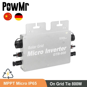 PowMr 800W pe Grila de Cravată MPPT Micro IP65 Invertor Solar 230VAC Operare 20-50V cu WIFI Monitor pentru Stație de Energie Solară GTB-800W