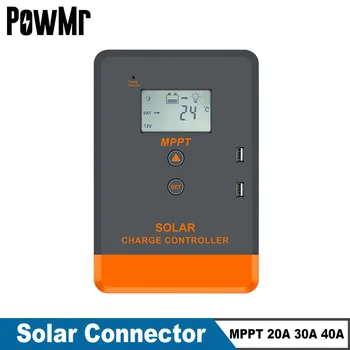 PowMr Incarcator Solar MPPT Controler 40A 30A 20A12V 24V panouri Solare Regulator Display LCD Încărcare Diferite Moduri de Control de Sprijin Li