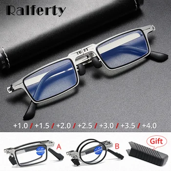 Ralferty Pliere Portabil Ochelari De Citit Pentru Oameni De Mărire Lumina Albastra Anti-Ochelari De Calculator Lupa Plus Dioptrie Oculos