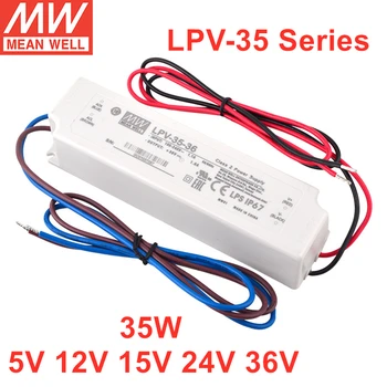 SPUI BINE LPV-35 Seria Driver LED 35W Putere de Alimentare Pentru Iluminat cu LED IP67 rezistent la apa LPV-35-5 LPV-35-12 LPV-35-15 LPV-35-24