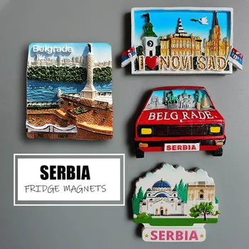 Serbia magneți de frigider de turism de la Belgrad memorial meserii pictat magnet de frigider magneti
