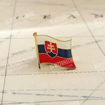 Slovacia Drapelul Național Ace De Rever Epoxidice Cristal Metal Emailat Insigna Vopsea Brosa Suvenir Costum De Personalitate Comemorative Cadouri