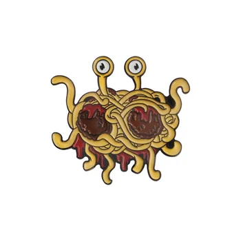 Spaghete Monstru de Zbor Pin Email Pin Pastafarianism Ramen Amuzant Fler Rever Broșe Denim rucsac Cadou Bijuterii de moda