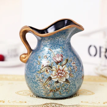 Stil Rustic Pictat Ceramica Vaza Decor Acasă Living Aranjament De Flori Se Ocupe De Vaza Decor Acasă Ornamente