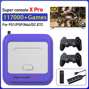 Super Consola X Pro Joc Consola Potrivit Pentru PSP/PS1/N64/DC .ETC Built-in 117000+ Jocuri Clasice, Patru Culori Pentru Tine de A Alege