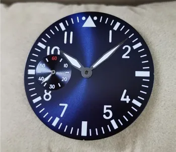 Uita-te la piese 38.9 mm albastru dial watch Arma Ceas de mână de culoare albă numărul verde luminos Potrivit pentru eta6497 mișcare P15-21