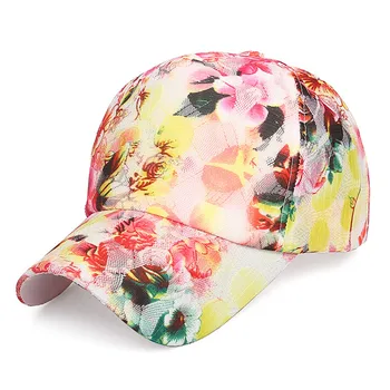 Vara Unisex din dantela cu imprimeuri florale femei, Sepci de Baseball ochiurilor de Plasă Respirabil Snapback Pălării de moda Trucker Cap Pălării de sex Feminin
