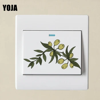 YOJA Singur, Măsline Verzi, Flori PVC Personalizate Bun în Căutarea Întrerupătorului Autocolant Decor Perete Decal 15SS0228