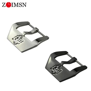 ZLIMSN Watchbands Cataramă de Argint Negru Pin Catarame Pentru Paneral Ceas Trupa Incuietoare din Otel Inoxidabil de Reparare 22mm 24mm 26mm