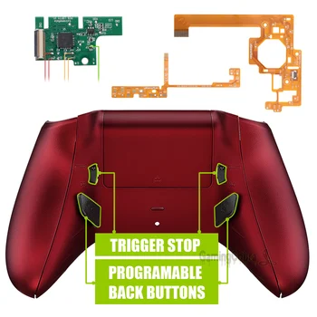 eXtremeRate Soft Touch Scarlet Red Înalt Remappable Remaparea & Declanșa Stop Kit pentru Xbox One S si One X Controler Model 1708